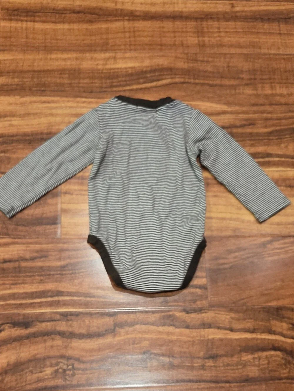 Janie and Jack GUC 12-18 Months Brown Striped Bodysuit with Dachshund Applique